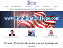 Tablet Screenshot of immigrationhope.com